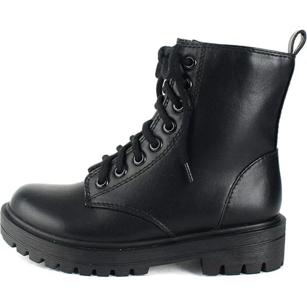 Women Black Closed Toe Low heel Synthetic Rubber Sole Side Zipper Ankle Boots